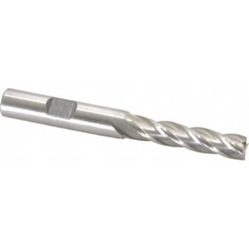 Value Collection 5/16, 1-3/8 LOC, 3/8 Shank Diam, 3-1/8 OAL, 4 Flute, High Speed Steel Square End Mill Single End, Un...